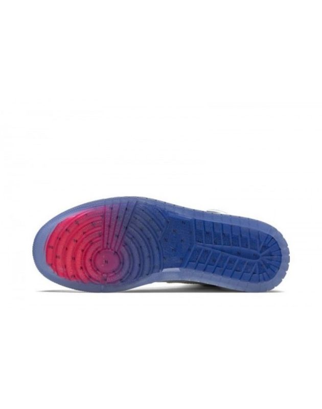 Jordan Air Jordan 1 Retro High 2020 Racer Blue Leather Zoom Sole Men's Casual Sneakers Ck6637-104