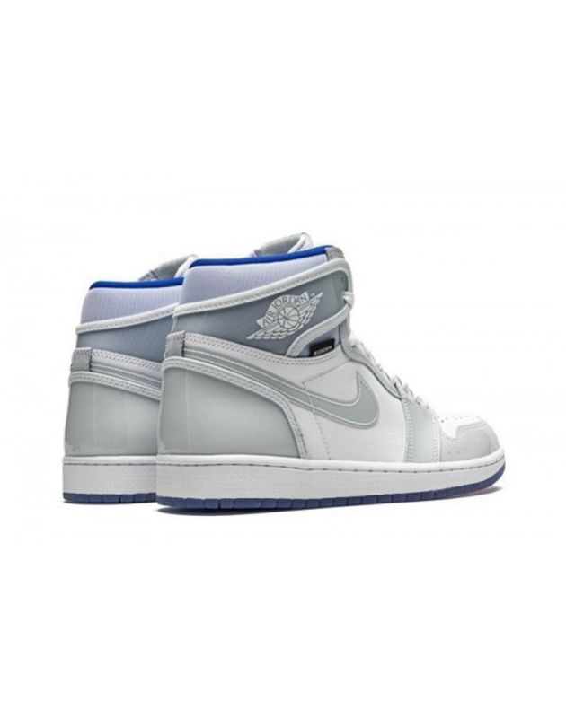 Jordan Air Jordan 1 Retro High 2020 Racer Blue Leather Zoom Sole Men's Casual Sneakers Ck6637-104