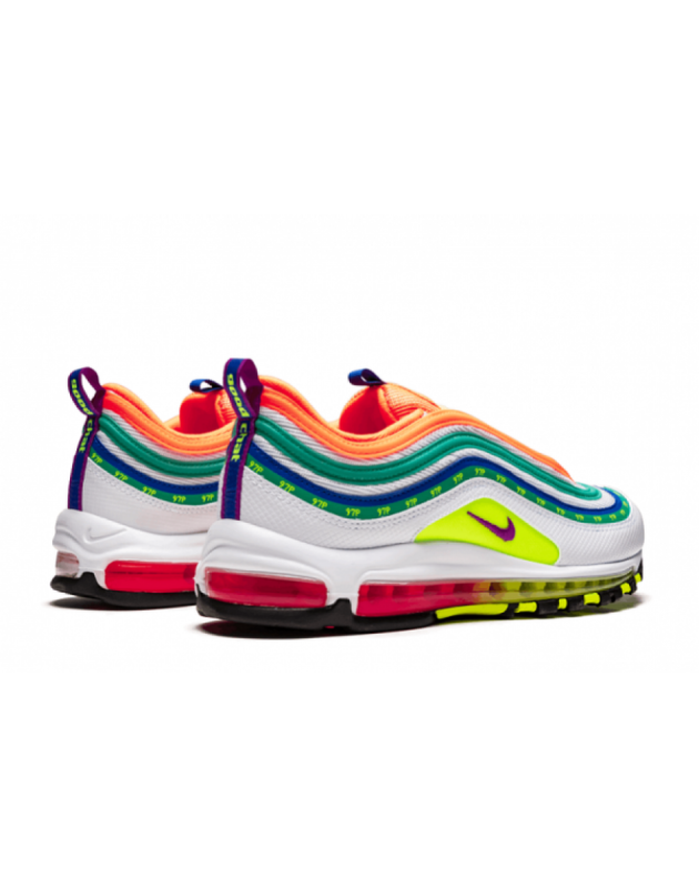 Nike Air Max 97 2019 Londres Verão do Amor Couro Sola de Borracha Tênis de corrida CI1504-100