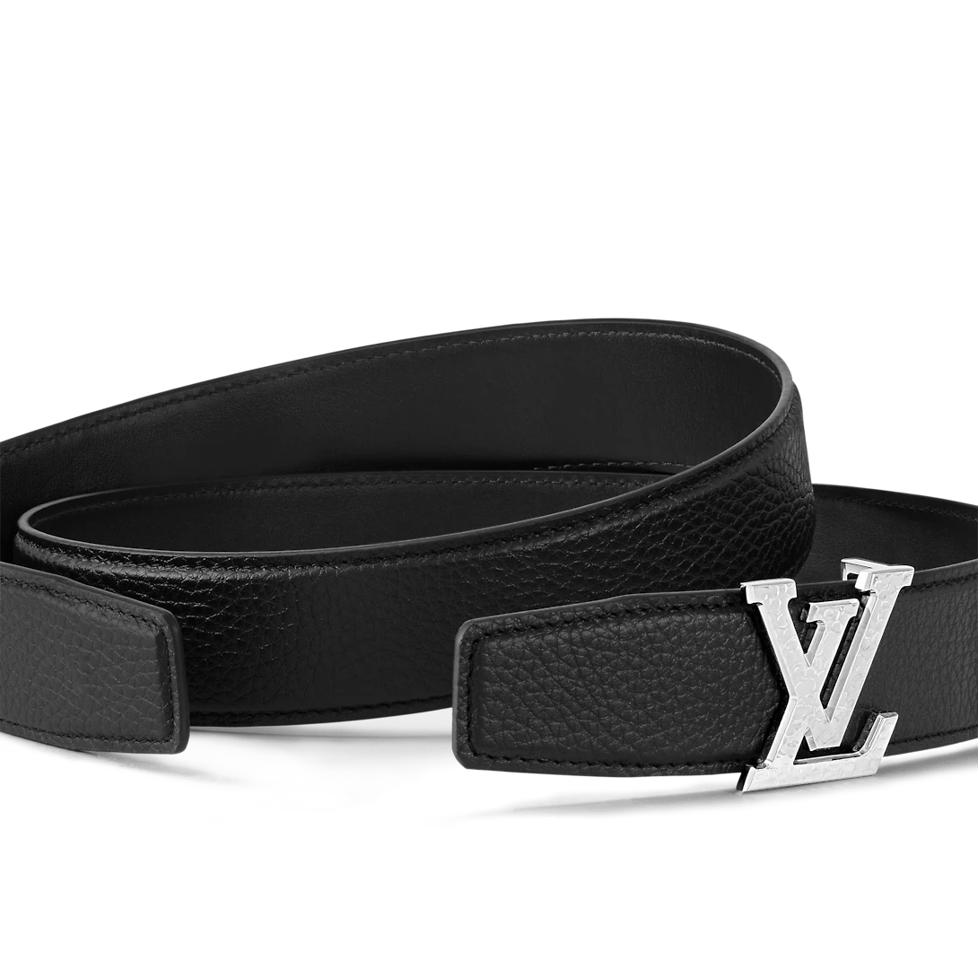 Louis Vuitton Heritage New 35 Mm Black Leather Pin Buckle Men Dress Belt M8557T