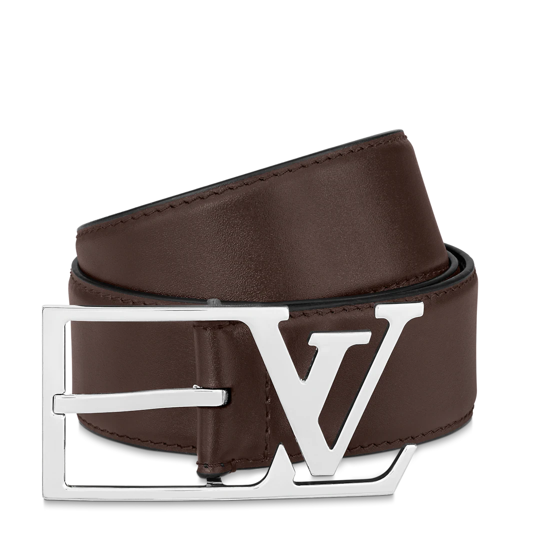 Louis Vuitton Lv Skyline New 40 Mm Brown Calf Leather Pin Buckle Men Dress Belt M8266T