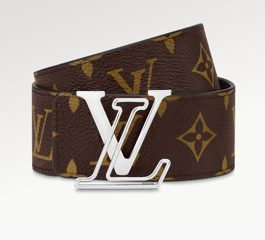 Louis Vuitton Lv Line Réversible Classique 40 Mm Toile Marron Boucle Ardillon Ceinture De Robe Décontractée M0635U
