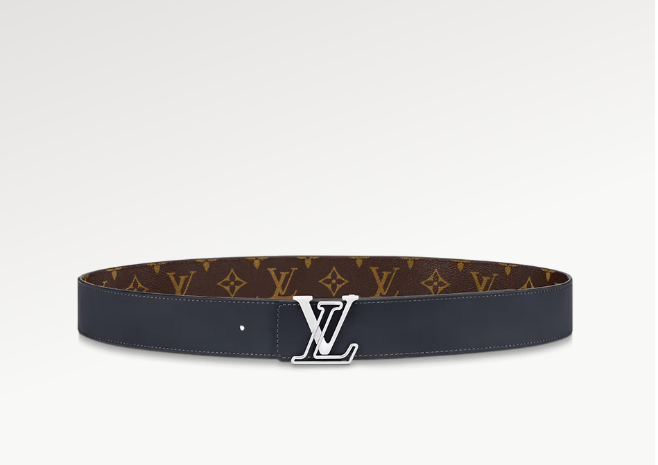 Louis Vuitton Lv Line Réversible Classique 40 Mm Toile Marron Boucle Ardillon Ceinture De Robe Décontractée M0635U