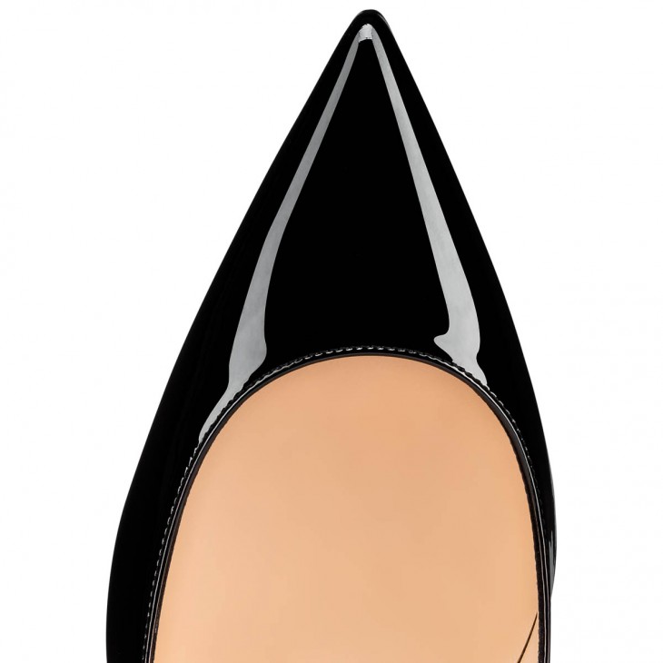 Christian Louboutin Kate Classic 70 Mm Black Patent Calf Leather Pointed Toe Pump Heels 3191451BK01