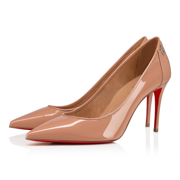 Christian Louboutin اسپرت کیت کلاسیک 85 میلی متری بژ اختراع گوساله چرم نوک تیز پاشنه پمپ 1221056N295