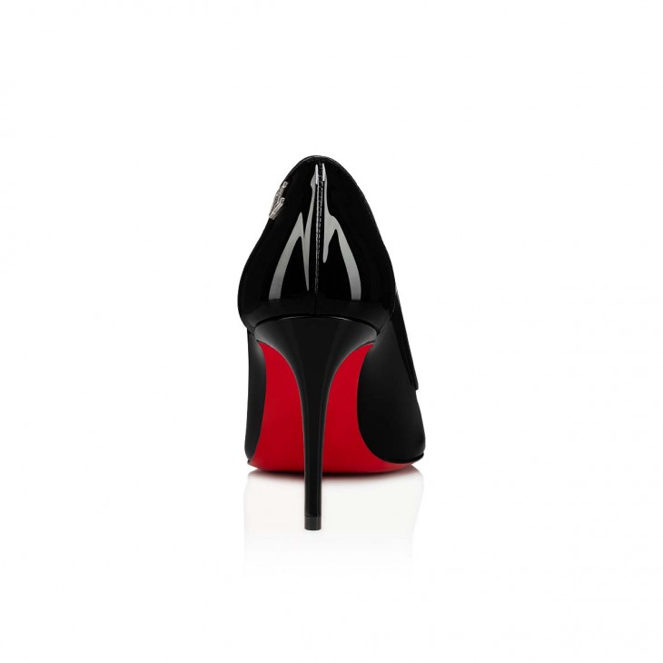 Christian Louboutin Sporty Kate Classic 85 Mm Black Patent Calf Leather Pointed Toe Pump Heels 1221056B439