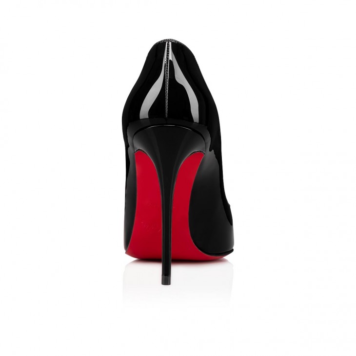 Christian Louboutin Hot Chick Classic 100 Mm Black Patent Calf Leather Pointed Toe Pump Heels 1190911BK01