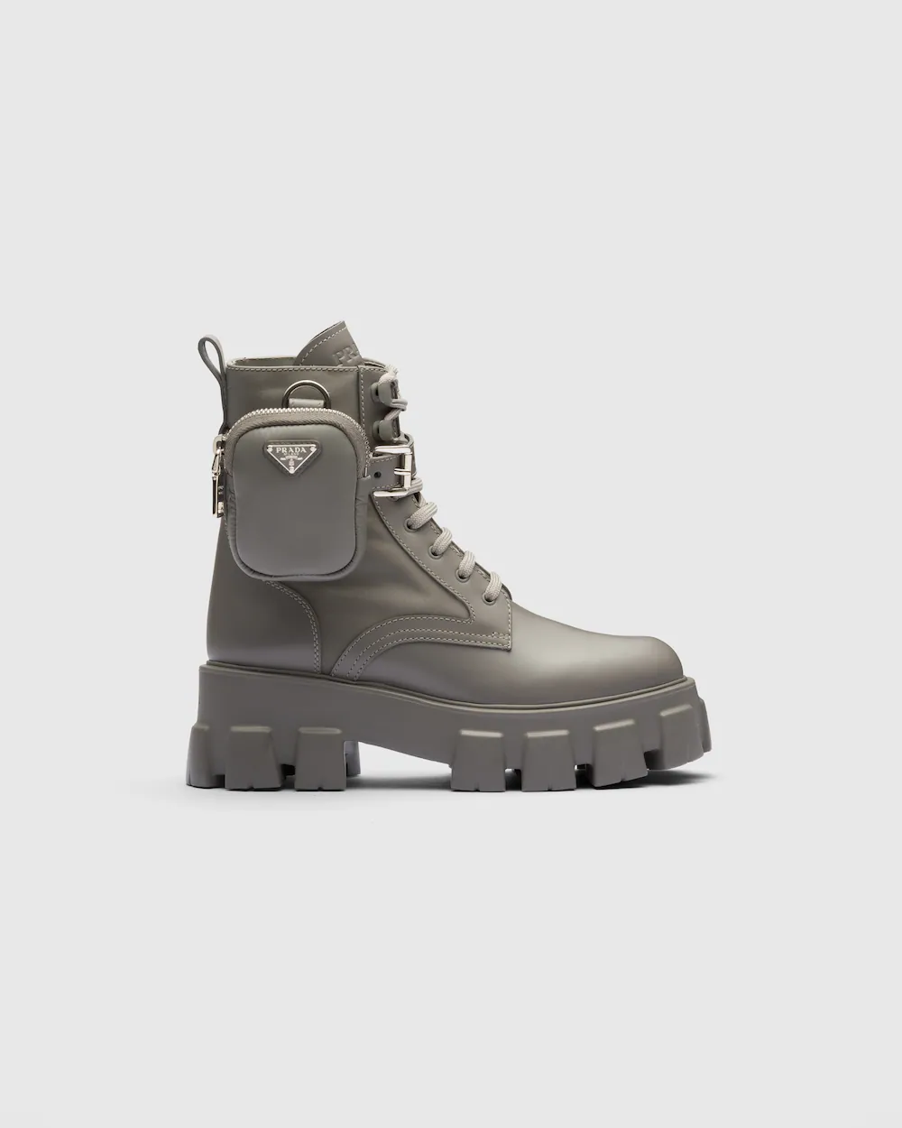 Prada Monolith Classic Grey Leathe And Nylon Booties 1T255M_3LJS_F0K44_F_B055