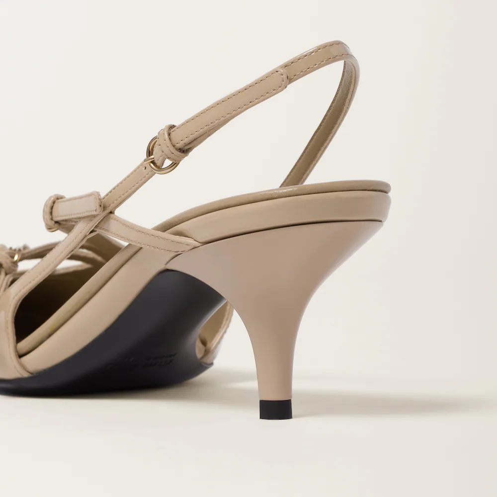 Miu Miu The Icons Individual 55 Mm Yellow Patent Leather Pump Heels 5I013E_069_F0036_F_M055