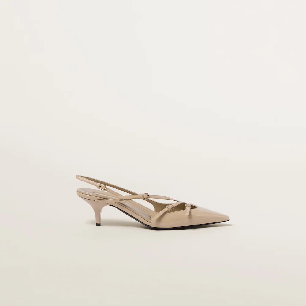 Miu Miu The Icons Individual 55 Mm Yellow Patent Leather Pump Heels 5I013E_069_F0036_F_M055