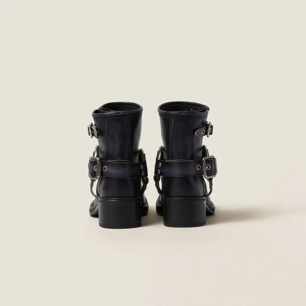Miu Miu The Icons Vintage Black Leather Booties 5T953D_3F33_F0002_F_050
