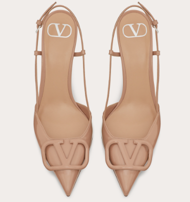 Valentino Vlogo Signature 80 Mm Coral Patent Leather Pointed Toe Pump Heels WS0R01TMKGF9