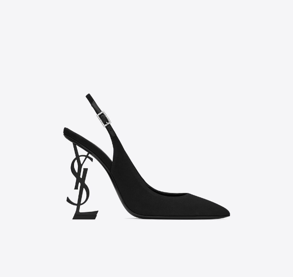 Yves Saint Laurent Opyum Classic 110 Mm Black Crepe Pointed Toe Pump Heels 762942AACSM1000