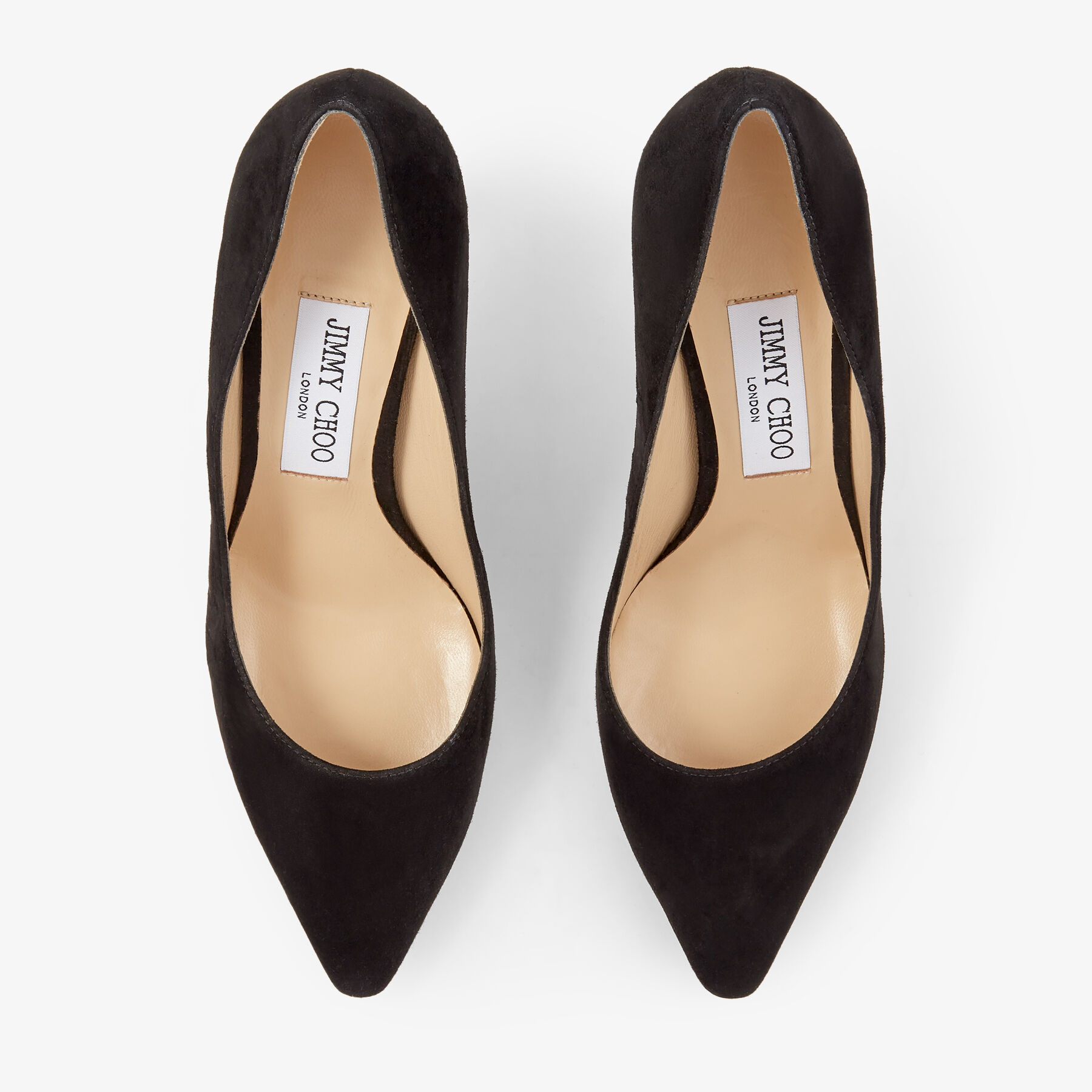 Jimmy Choo Romy Classic 85 Mm Black Suede Pointed Toe Pump Heels  ROMY85SUE