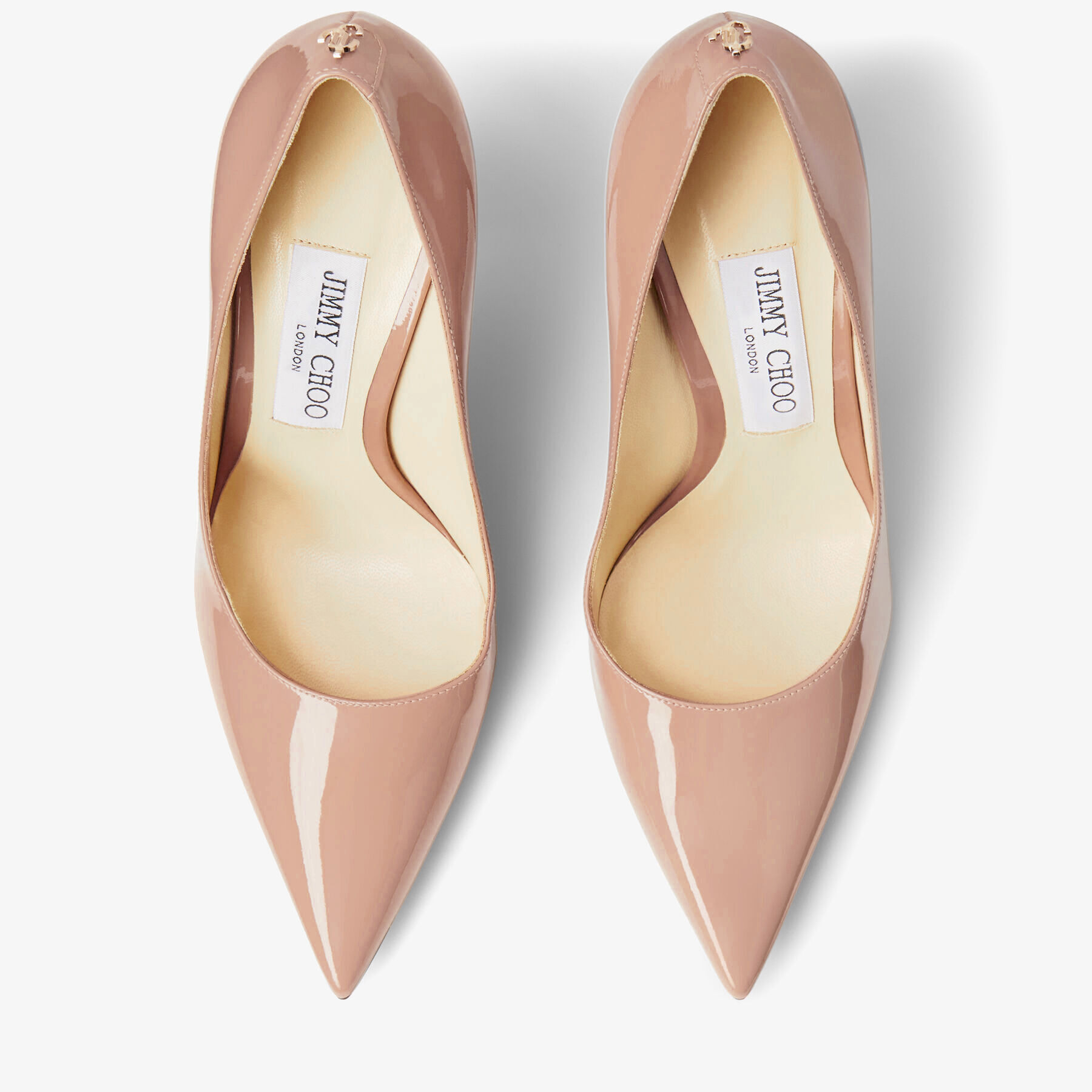 Jimmy Choo Love Classic 100 Mm Pink Patent Leather Pointed Toe Pump Heels  LOVE100PWJ