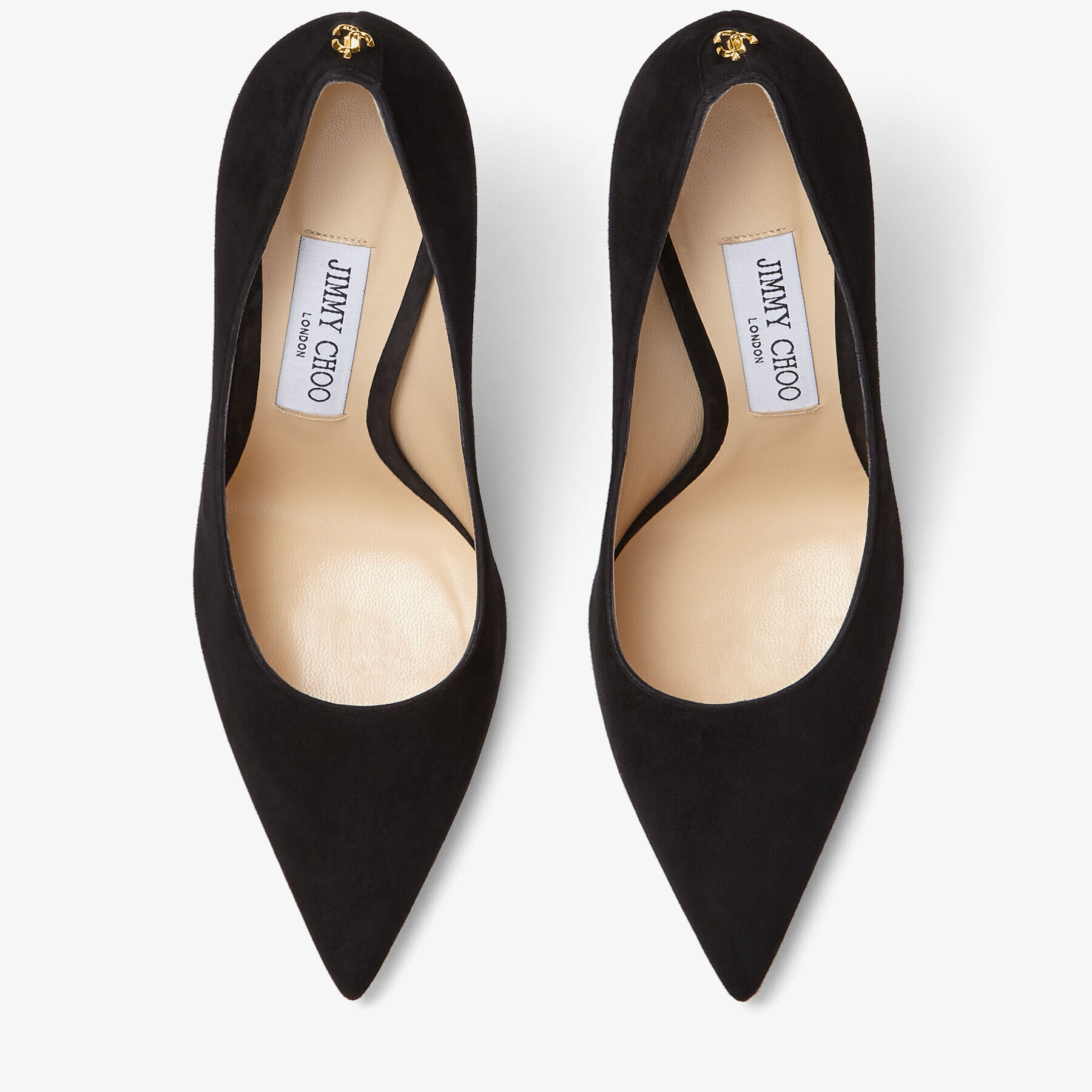 Jimmy Choo Love Classic 100 Mm Black Suede Pointed Toe Pump Heels LOVE100BWJ