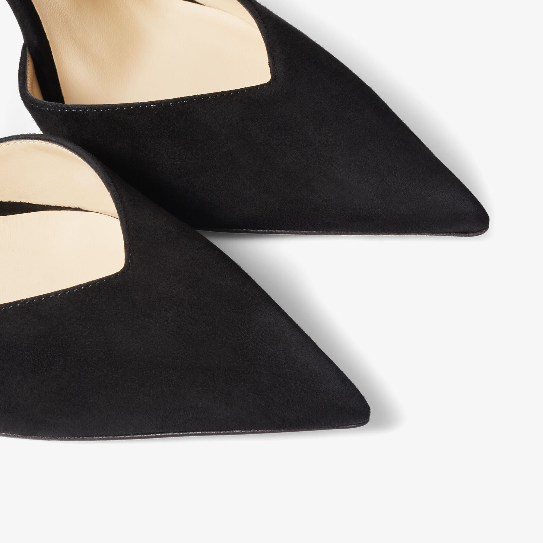 Jimmy Choo Saeda Classic 100 Mm Black Suede Pointed Toe Pump Heels SAEDA100EWA
