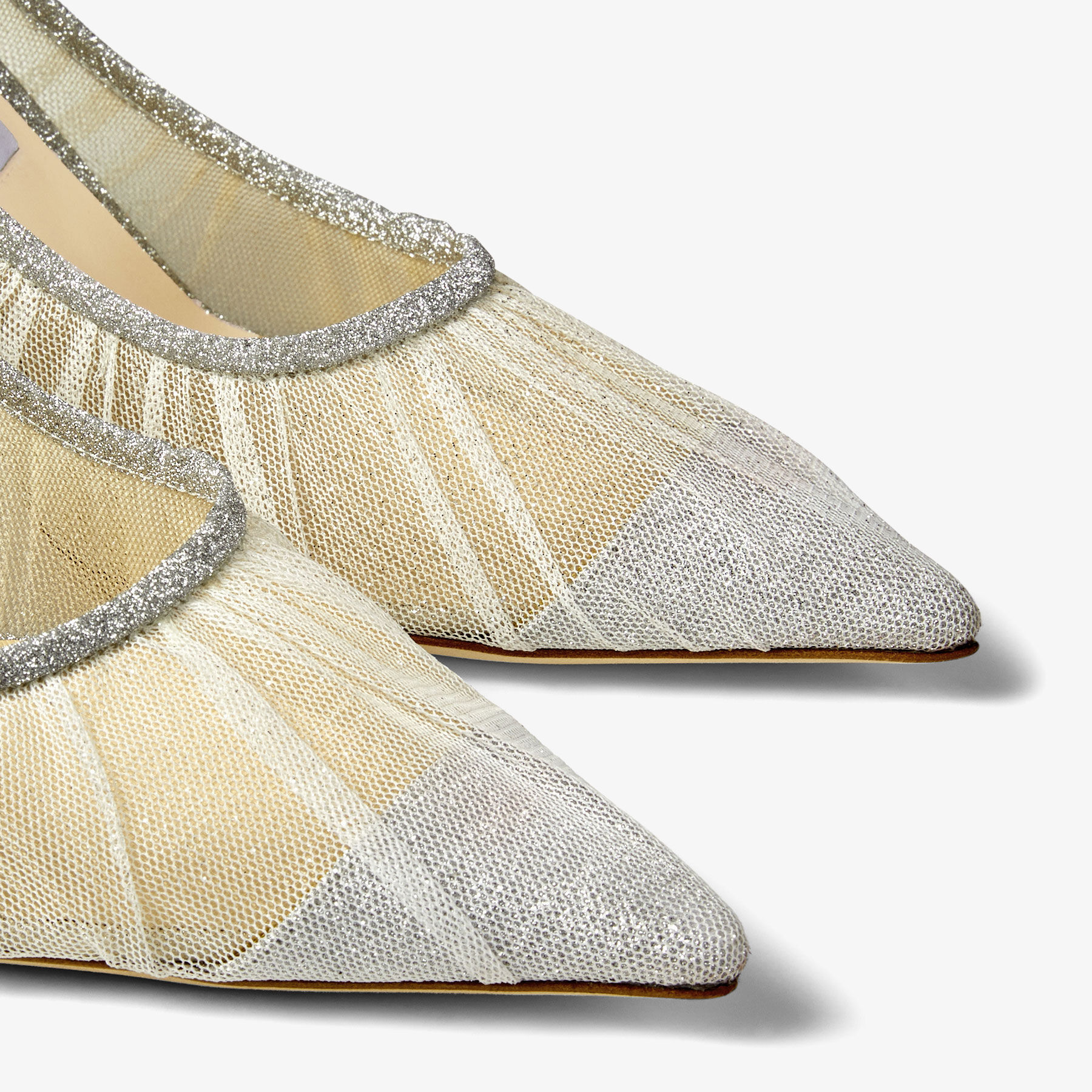 Jimmy Choo Love Classic 85 Mm Silver Glitter Fabric Pointed Toe Pump Heels LOVE85TFG