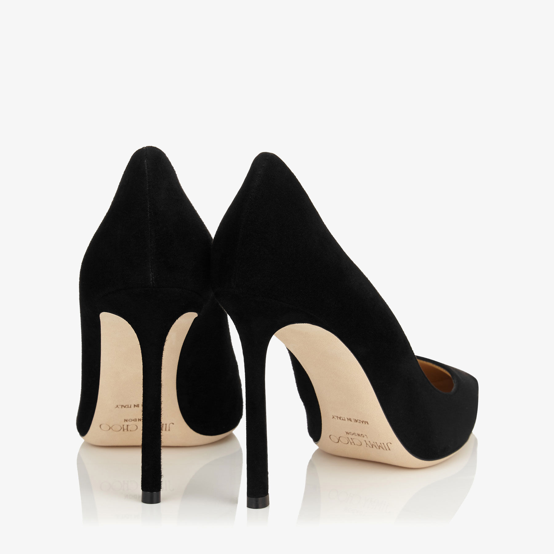 Jimmy Choo Romy Classic 100 Mm Black Suede Pointed Toe Pump Heels ROMY100SUE