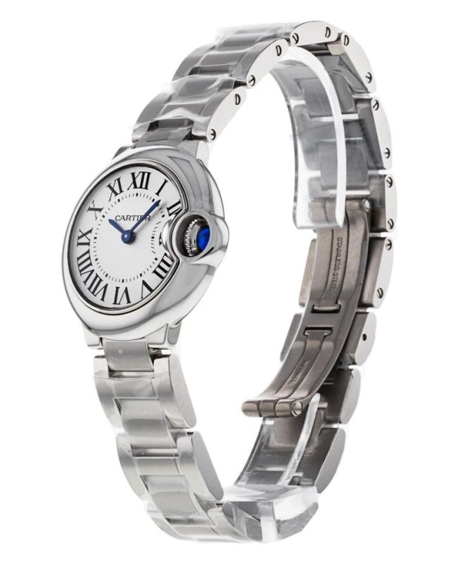 Cartier Ballon Bleu de Cartier Classic Quartz Silver Dial Steel Case Women Wristwatch W69010z4