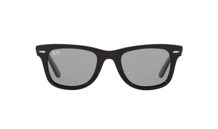 Ray-Ban Wayfarer Original Classic Polished Black Acetate Blue Lenses Unisex Square Sunglasses RB2140F 901/3F 52-22