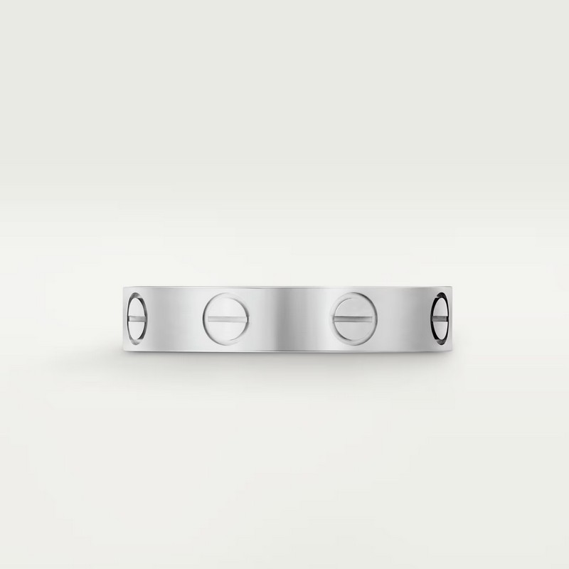 Cartier Love Classic Silver Platinum Wedding Band Ring CRB4085300