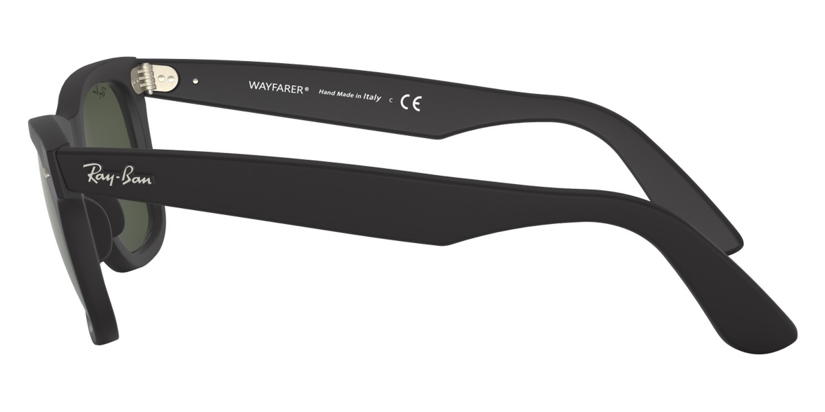 Ray-Ban Wayfarer Original Classic Polished Tortoise Acetate Green Lenses Unisex Square Sunglasses RB2140 902 50-22