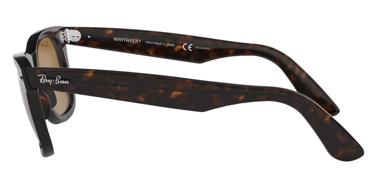 雷朋 Wayfarer 原創經典拋光玳瑁醋酸纖維棕色鏡片男女通用方形太陽眼鏡 RB2140 902/57 50-22