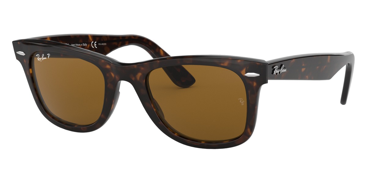 Ray-Ban Wayfarer Original Classic Polished Tortoise Acetate Brown Lenses Unisex Square Sunglasses RB2140 902/57 50-22