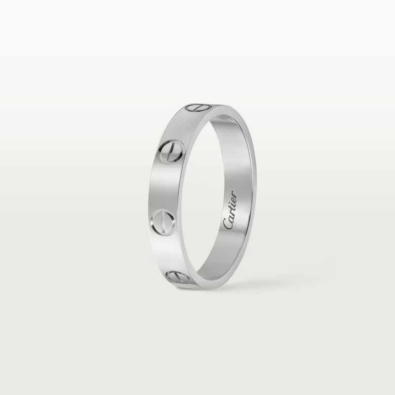 Cartier Love Classic White Gold Wedding Band Ring CRB4085100
