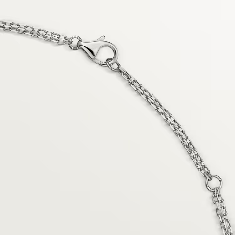 Cartier Love Hot 18k White Gold Chain Circle Unisex Strand Necklace B7219400